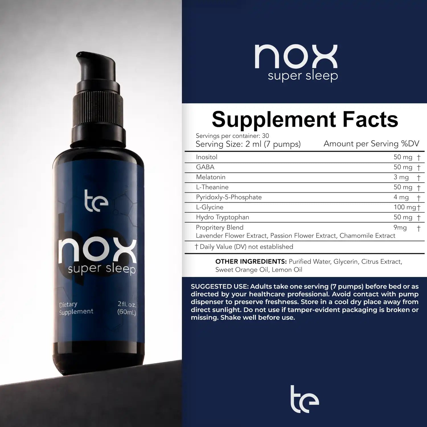nox super sleep supplement facts